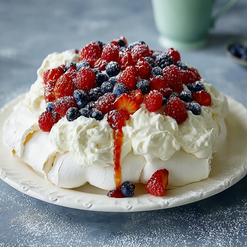 Berries and Cream Tray Pavlova: A Summer Showstopper Delight