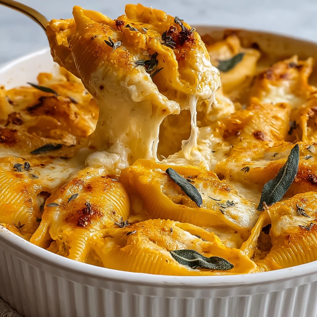 Cozy Pumpkin Alfredo Stuffed Shells for Fall Delight