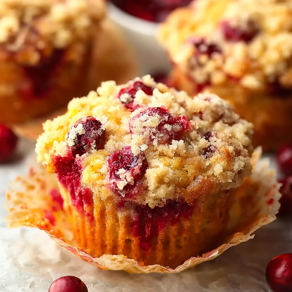 Cranberry Orange Muffins with Streusel Topping