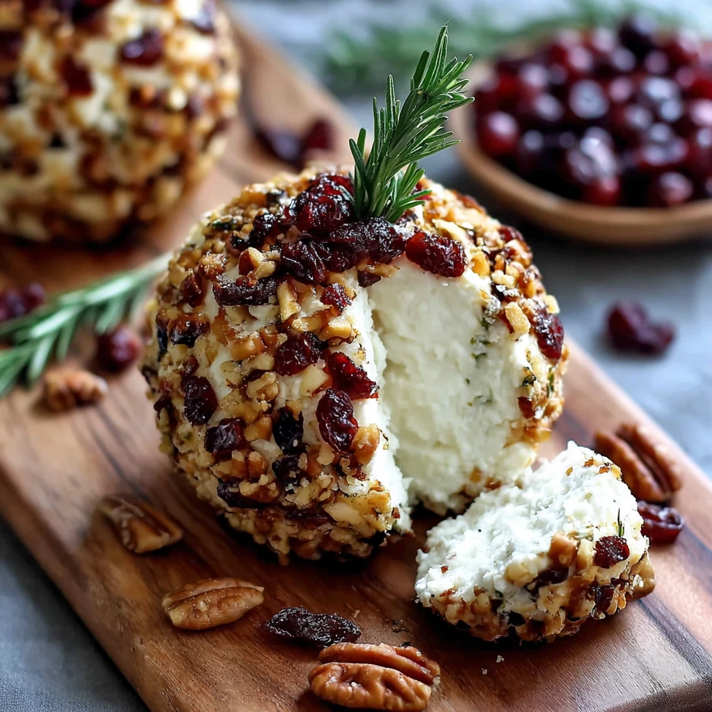 Cranberry Pecan Goat Cheese Ball New Years Eve Appetizer