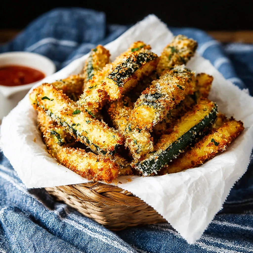Crispy Parmesan Crusted Zucchini Fries Recipe Delight