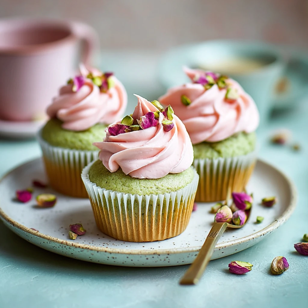 Delicious Vegan Mini Rose Pistachio Cupcakes for Any Occasion