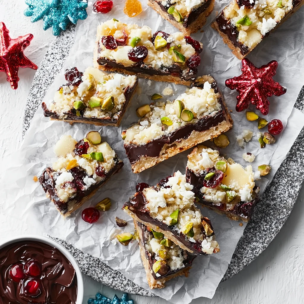 Delicious White Christmas with Chocolate, Craisins & Pistachios