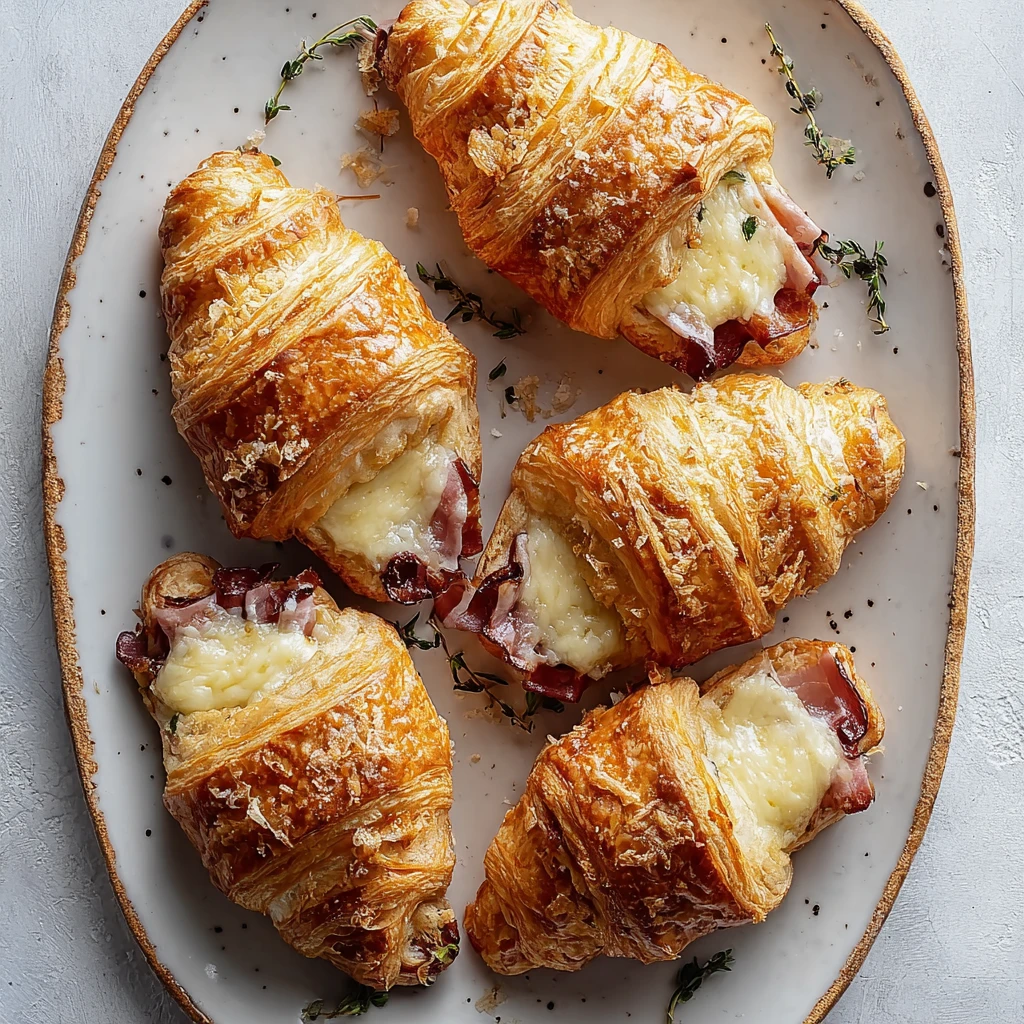 Easy Cheese and Prosciutto Croissants for Savory Bliss