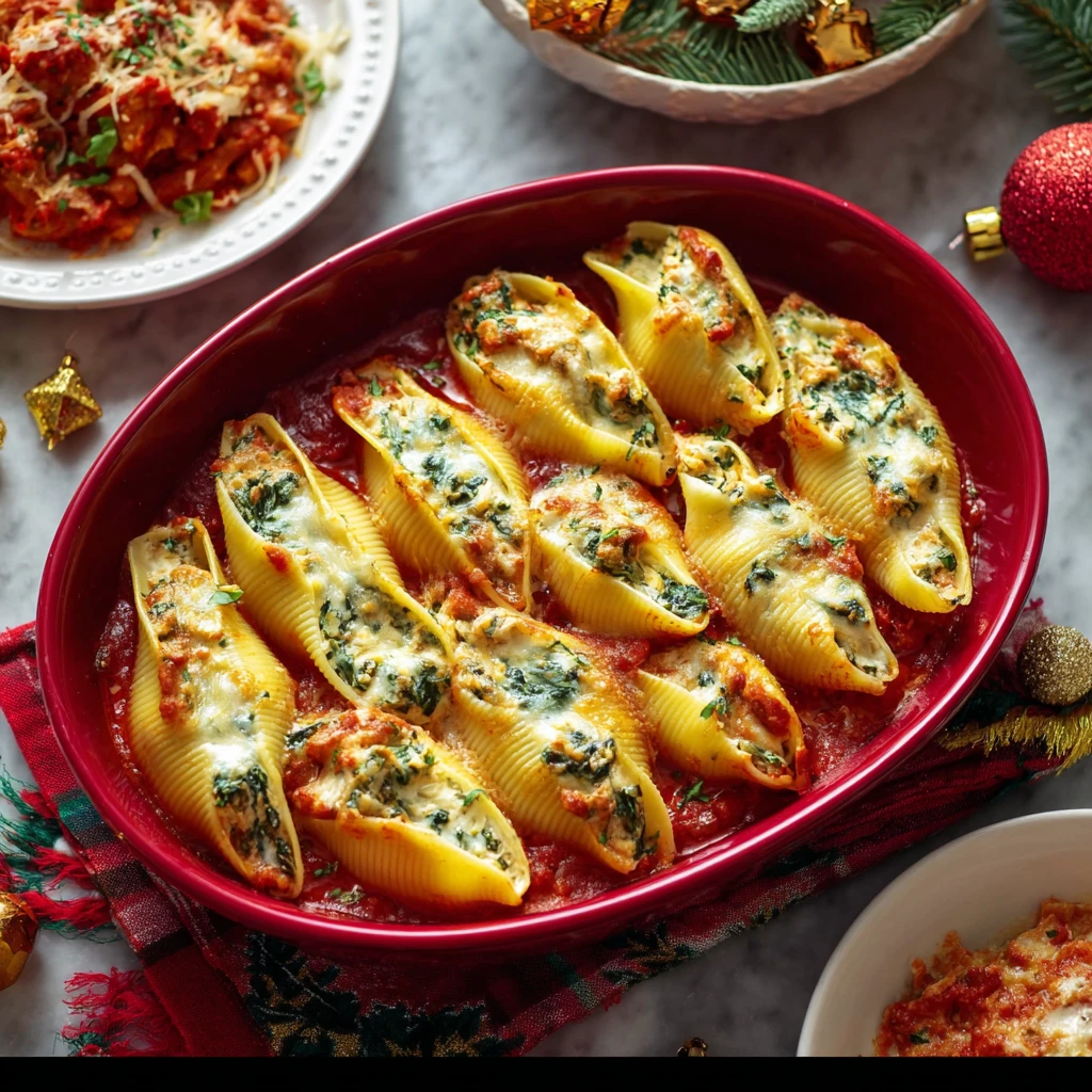 Easy Christmas Stuffed Shells Recipe