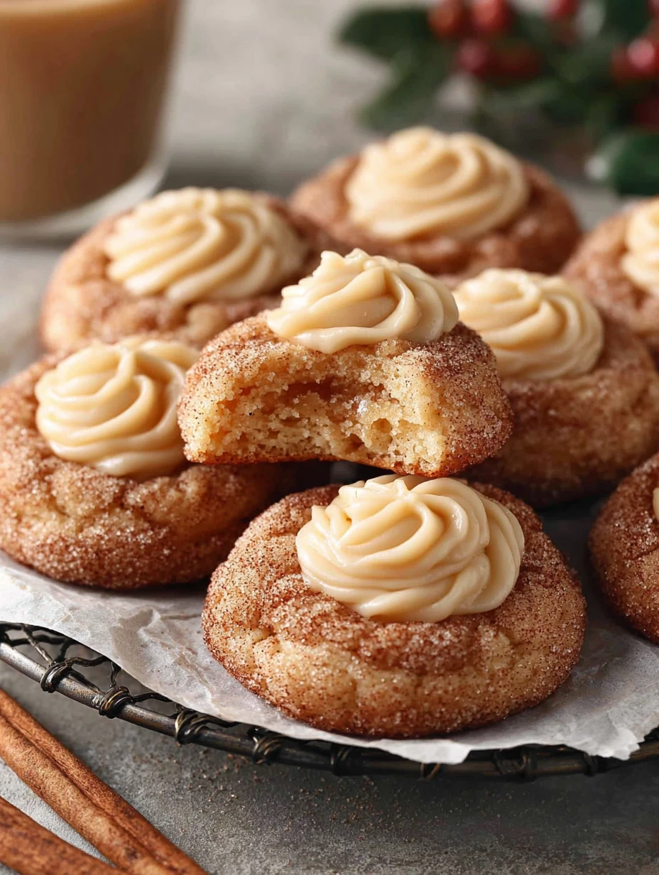 Eggnog Snickerdoodle Thumbprint Cookies For Christmas