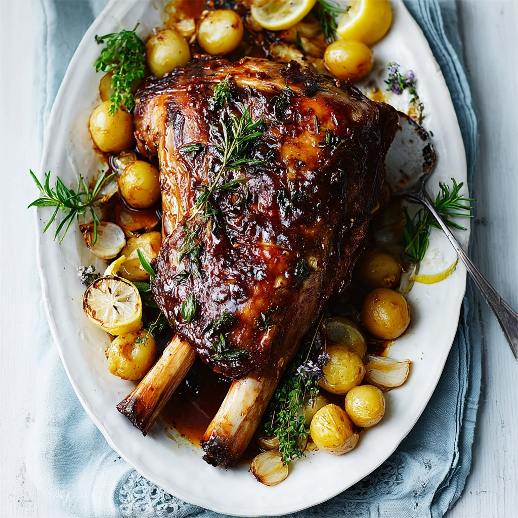 Mouthwatering Slow-Roasted Lamb Shoulder with Lemon & Garlic