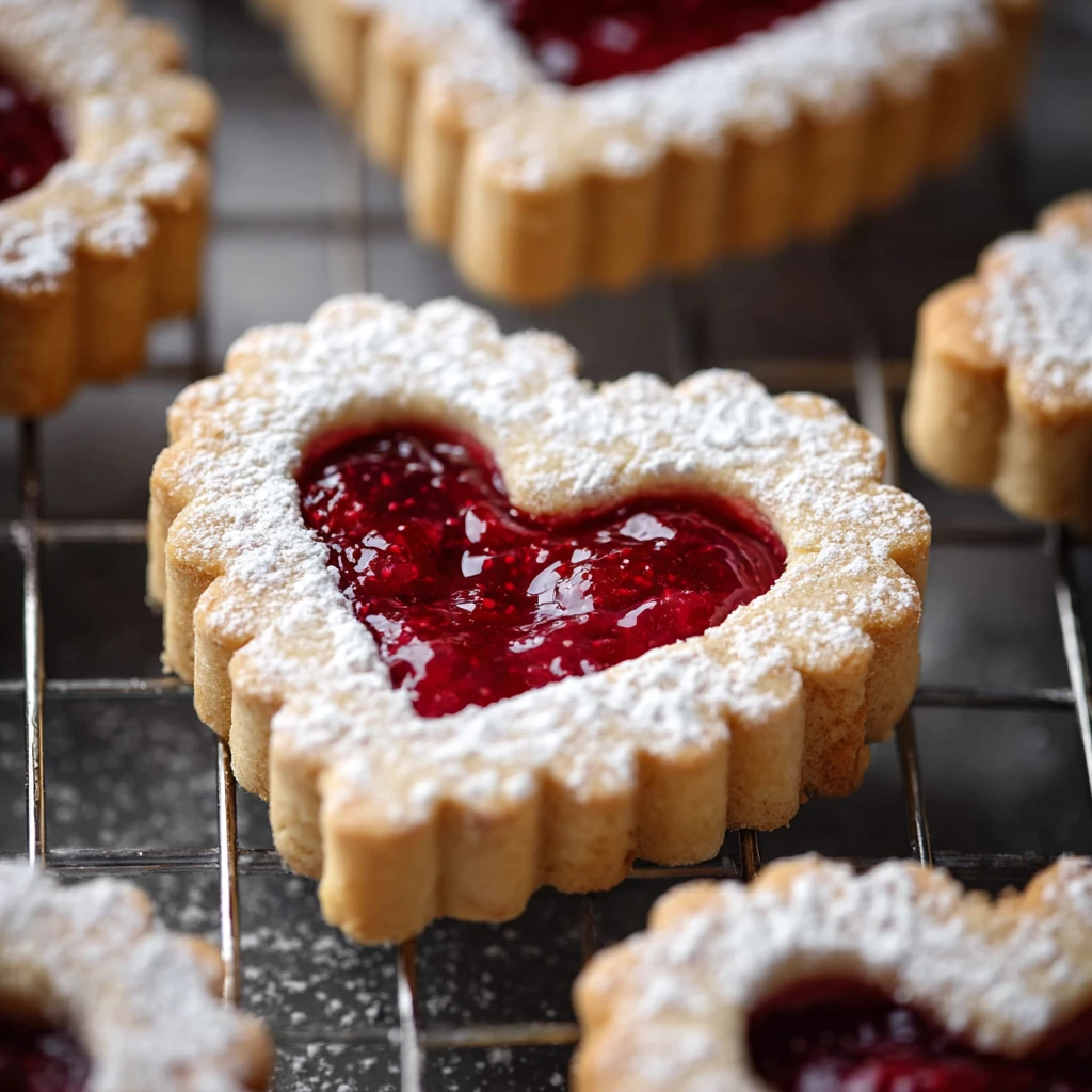 Raspberry Linzer Christmas Cookies