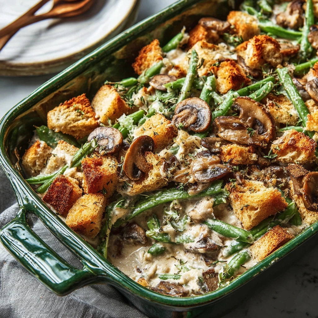 Green Bean Casserole with Cashew Cream