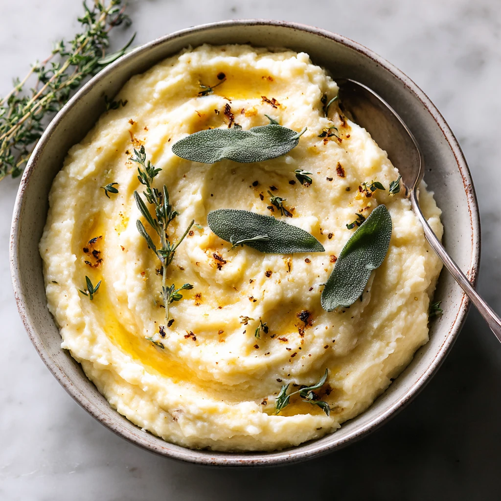 Indulge in Brown Butter Mashed Cauliflower Delight