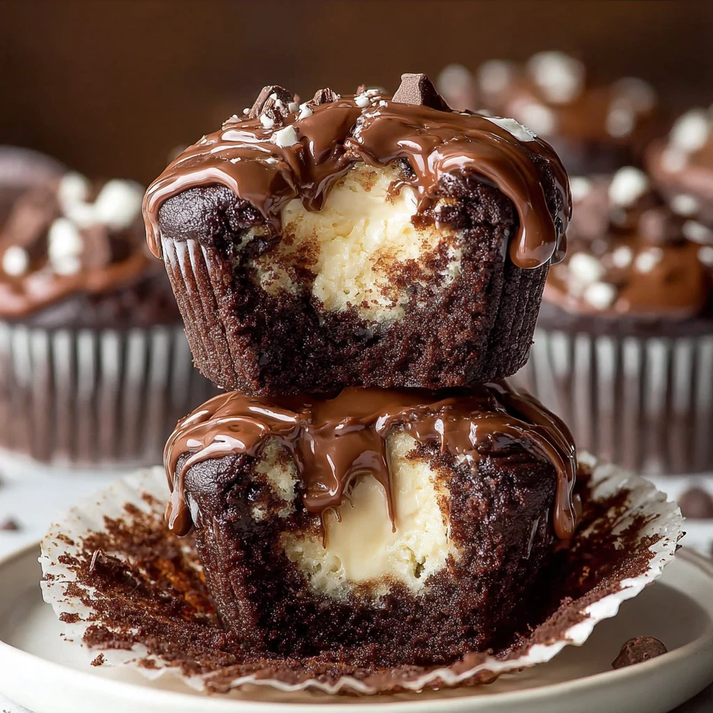 Indulge in Chocolate Cheesecake Muffins That Melt Hearts