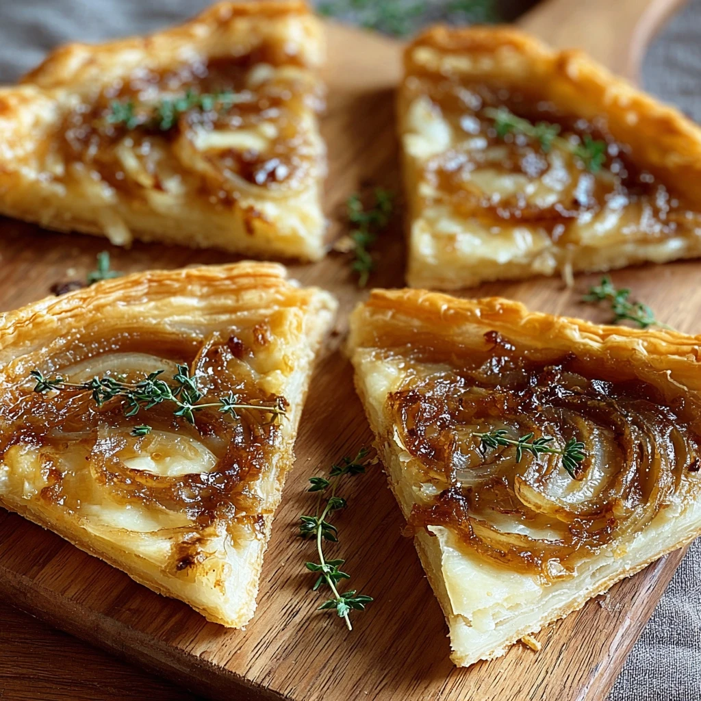 Irresistible Caramelized Onion and Gruyere Puff Pastry Tart