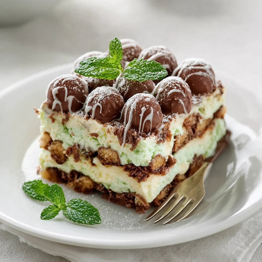 Irresistible Choc-Mint Crackle Cheesecake Lasagne Recipe