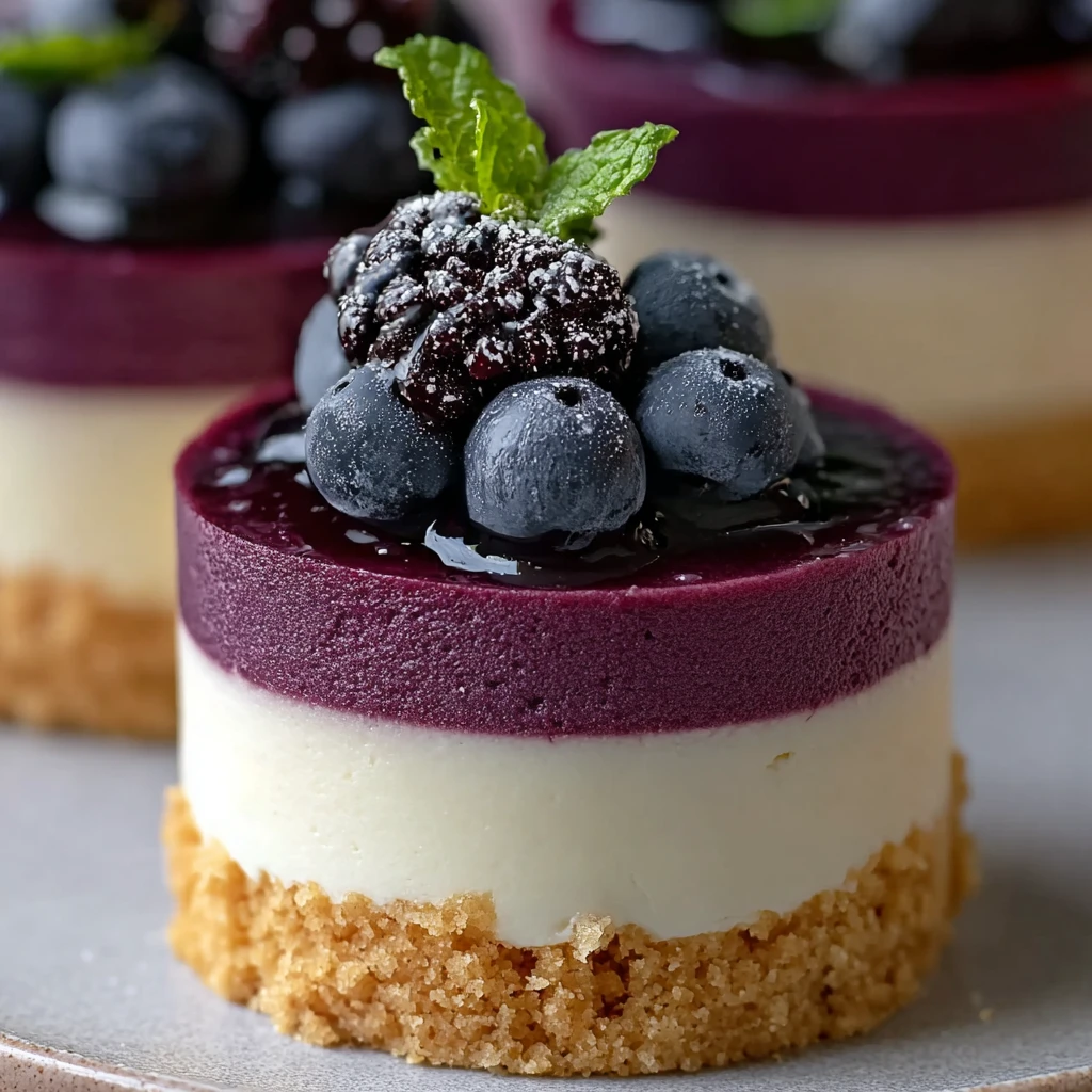 Mini White Chocolate Blueberry Cheesecake Recipe