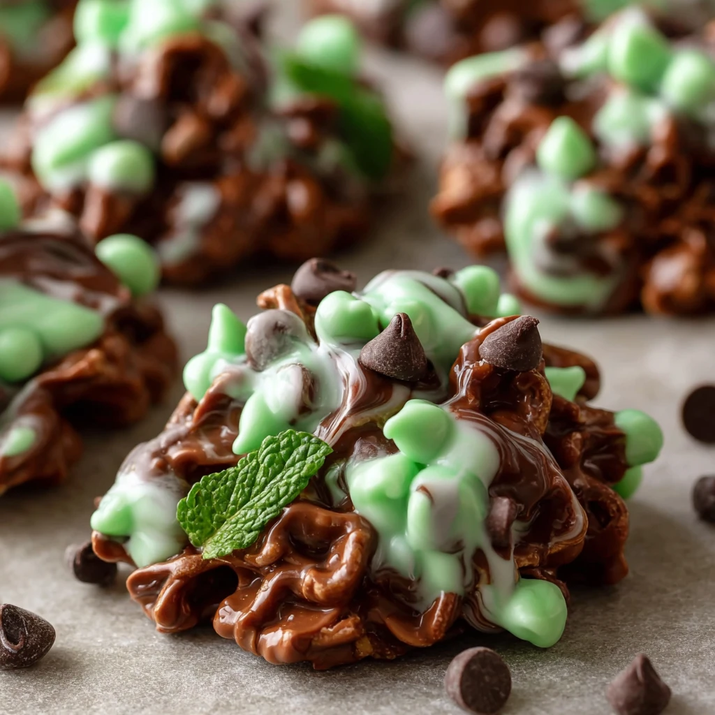 Mint Chocolate Chip Clusters – Easy Holiday Dessert Idea