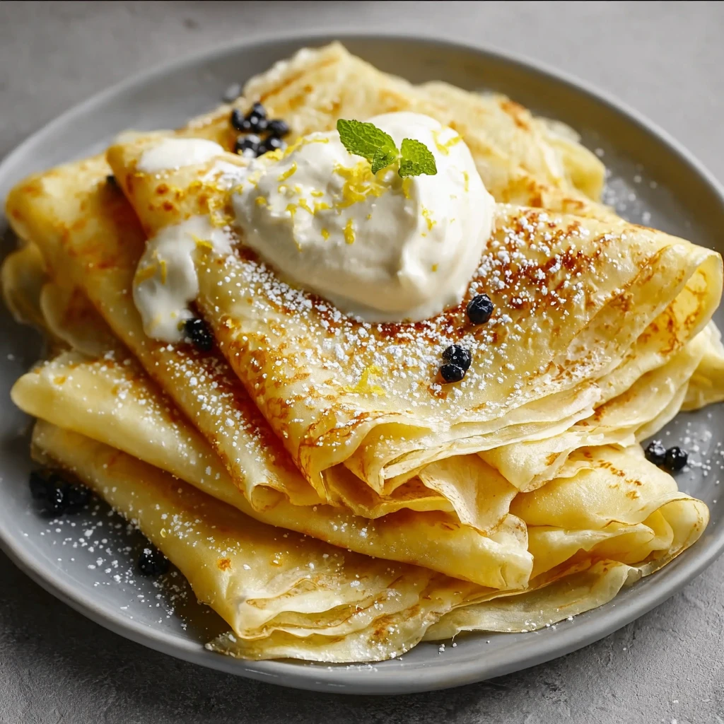 Quick Prep Lemon Curd Crepes with Creamy Ricotta Bliss