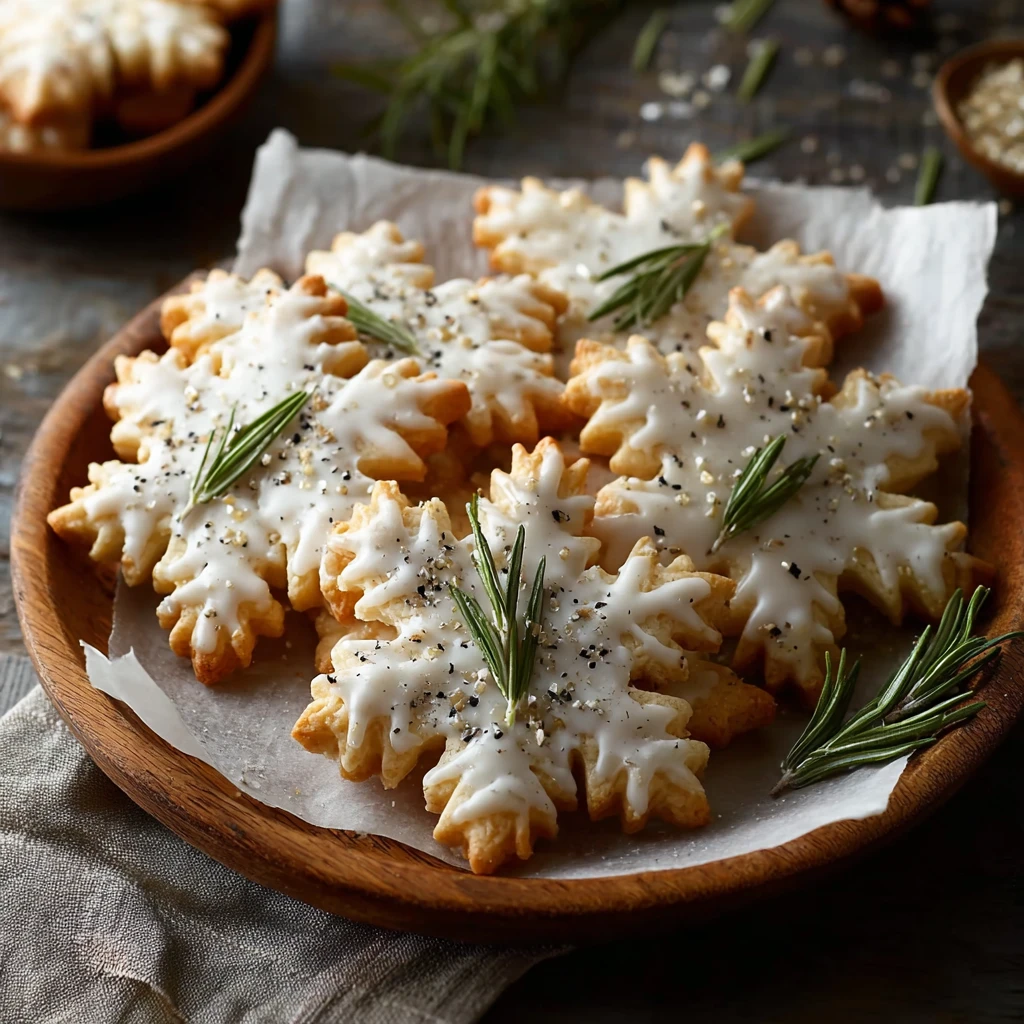 Rosemary-Parmesan Snowflake Cookies to Brighten Your Day