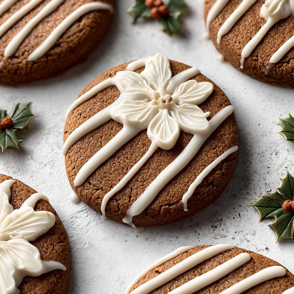 Soft Gingerbread Cookies with Maple Glaze