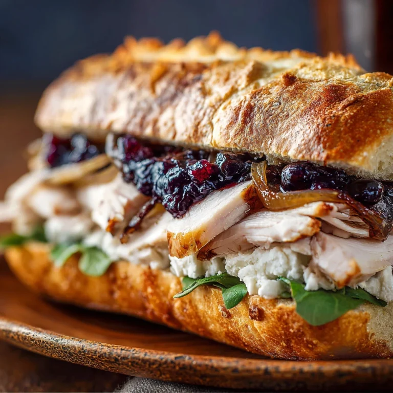 Brie Turkey Ciabatta Blueberry Jam Caramelized Onions Ultimate