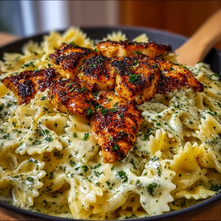Garlic Butter Chicken Bowties Cheesy Mozzarella Cream Sauce