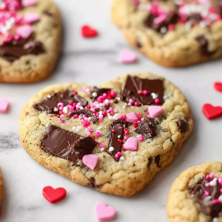 Heart Shaped Chocolate Chip Cookies