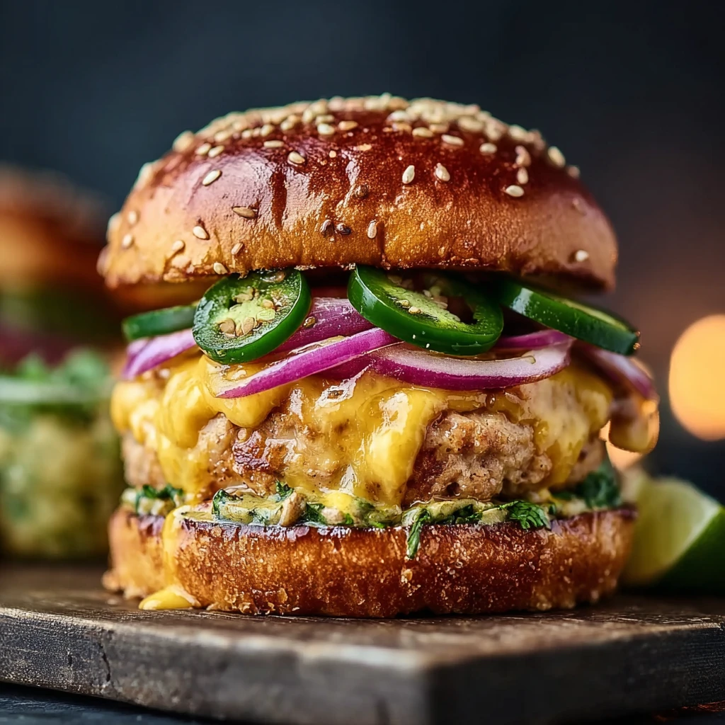 Jalapeo Cheddar Turkey Burgers