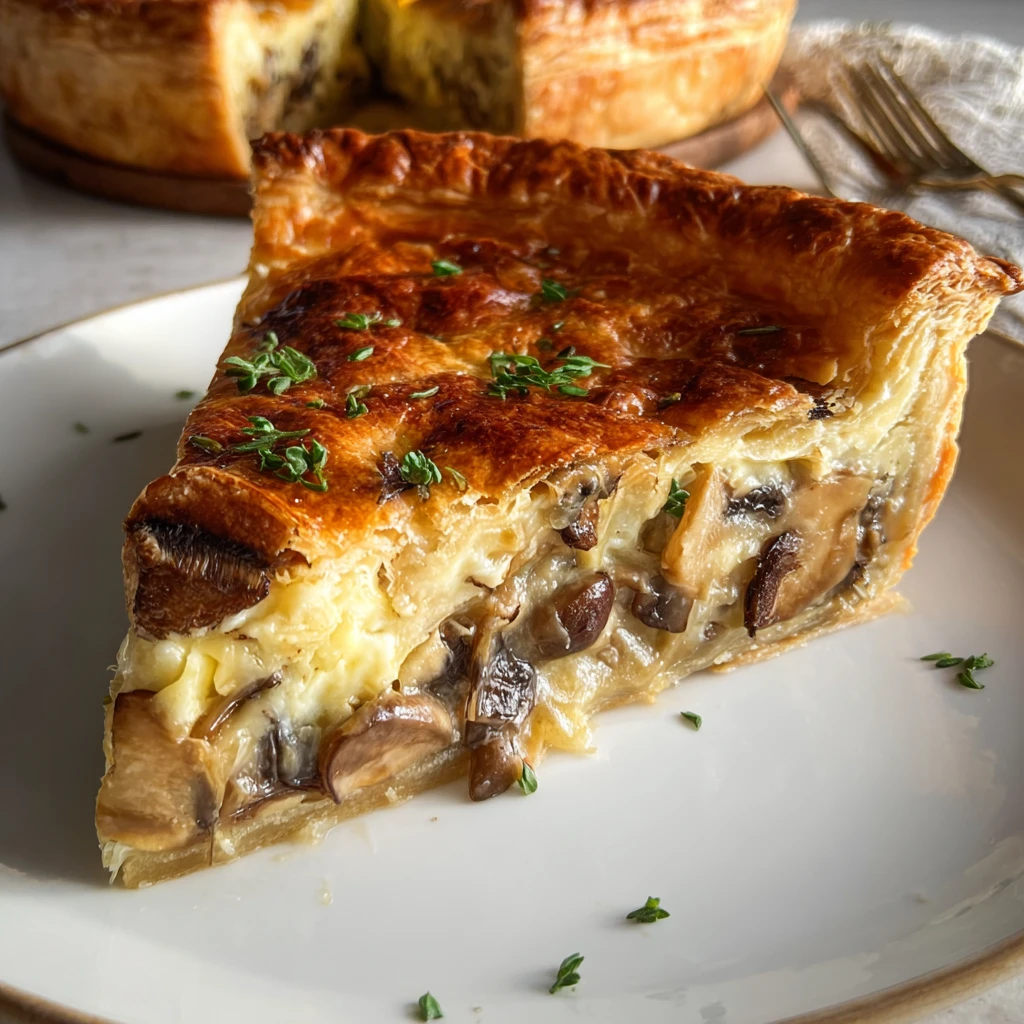Perfecte Dutch Mushroom Pie Met Romig Hart