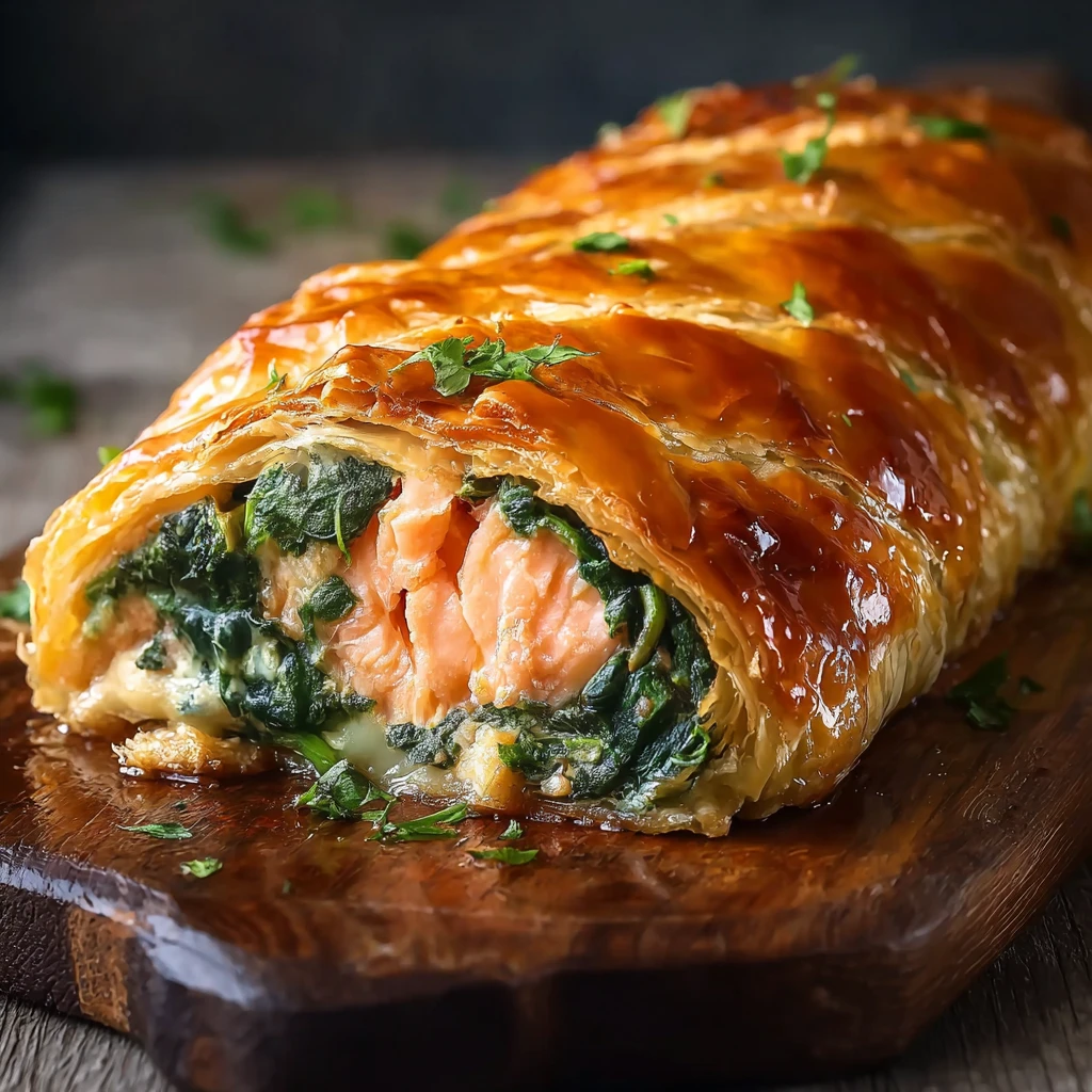 Salmon Spinach Croute