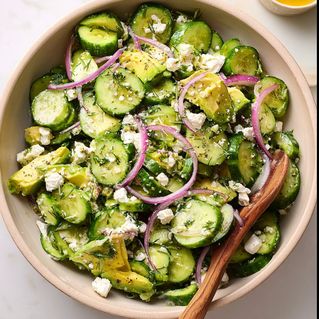15minute Avocado Cucumber Salad Feta