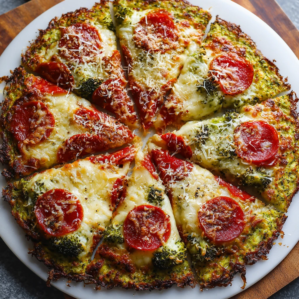 Broccoli Crust Pizza (Low Carb + Gluten Free)