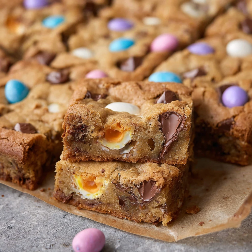 Cadbury Egg Cookie Bars Mms