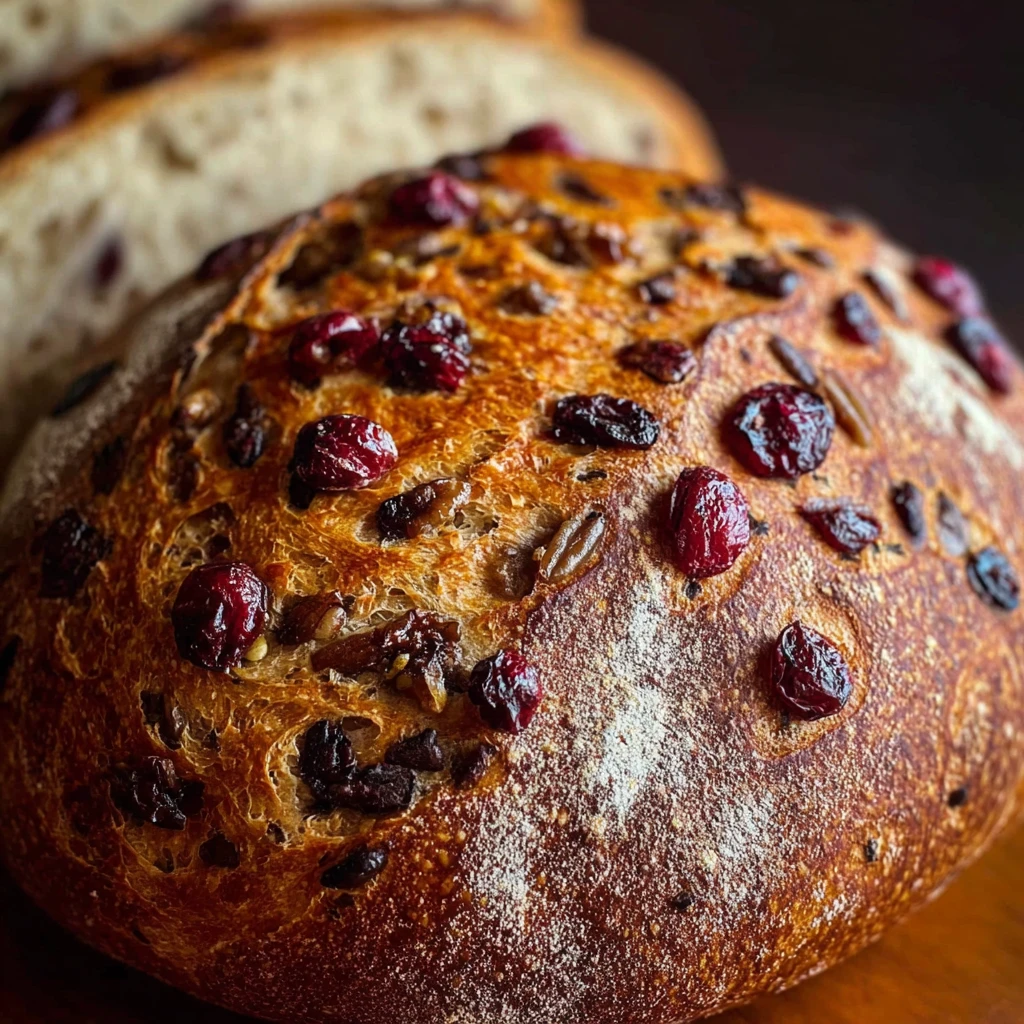 Cranberry Raisin Walnut Cinnamon Artisan Bread