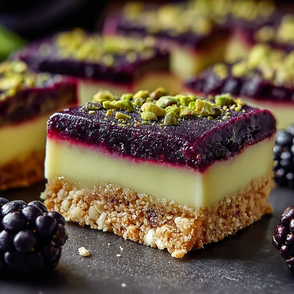 Create Stunning Blackberry Pistachio Dream Bars for Everyone to Enjoy!