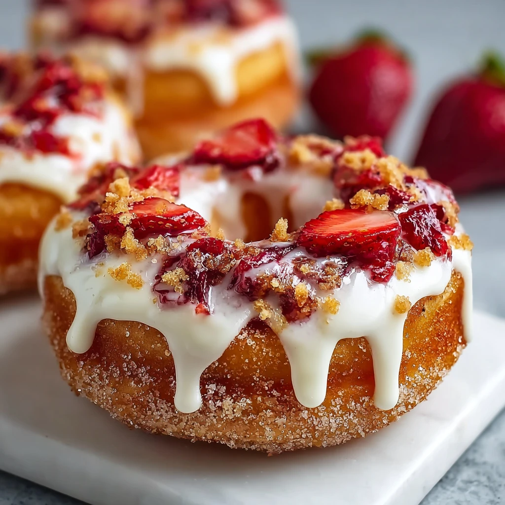 Strawberry Cheesecake Donuts