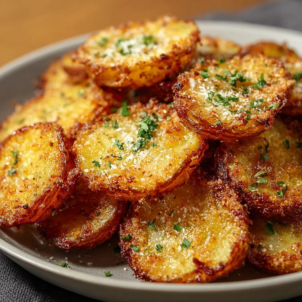 Viral Crispy Garlic Parmesan Crusted Potatoes